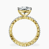 18kt Yellow Gold Celeste Side Oval Lab Diamond Eternity Ring side right image one