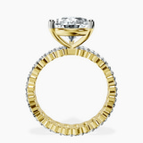 18kt Yellow Gold Celeste Side Oval Lab Diamond Eternity Ring side right image one