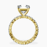 10kt Yellow Gold Celeste Side Oval Lab Diamond Eternity Ring side right image one