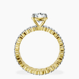 10kt Yellow Gold Celeste Side Oval Lab Diamond Eternity Ring side right image one