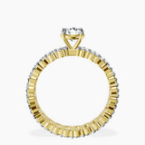 18kt Yellow Gold Celeste Side Oval Lab Diamond Eternity Ring side right image one
