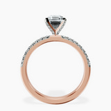 14kt Rose Gold Sara Tapered Eternity Lab Diamond Ring side right image one