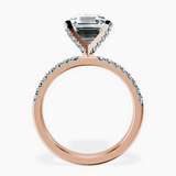 18kt Rose Gold Sara Tapered Eternity Lab Diamond Ring side right image one