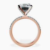 14kt Rose Gold Sara Tapered Eternity Lab Diamond Ring side right image one