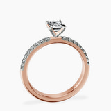 10kt Rose Gold Sara Tapered Eternity Lab Diamond Ring side right image one