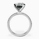 10kt White Gold Sara Tapered Eternity Lab Diamond Ring side right image one