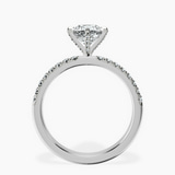 10kt White Gold Sara Tapered Eternity Lab Diamond Ring side right image one