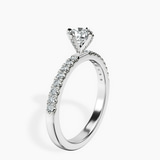 Platinum Sara Tapered Eternity Lab Diamond Ring standing product image one