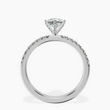 Platinum Sara Tapered Eternity Lab Diamond Ring side right image one