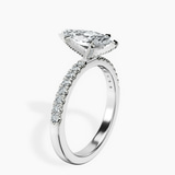 10kt White Gold Sara Tapered Eternity Lab Diamond Ring standing product image one