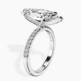 10kt White Gold Sara Tapered Eternity Lab Diamond Ring standing product image one