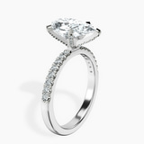 10kt White Gold Sara Tapered Eternity Lab Diamond Ring standing product image one