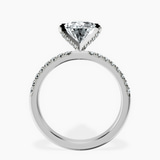 10kt White Gold Sara Tapered Eternity Lab Diamond Ring side right image one