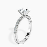 10kt White Gold Sara Tapered Eternity Lab Diamond Ring standing product image one