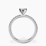 10kt White Gold Sara Tapered Eternity Lab Diamond Ring side right image one