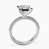 Platinum Sara Tapered Eternity Lab Diamond Ring side right image one