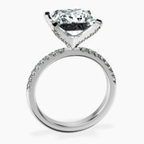 10kt White Gold Sara Tapered Eternity Lab Diamond Ring side right image one