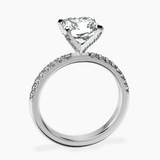Platinum Sara Tapered Eternity Lab Diamond Ring side right image one