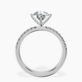 10kt White Gold Sara Tapered Eternity Lab Diamond Ring side right image one