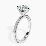10kt White Gold Sara Tapered Eternity Lab Diamond Ring standing product image one