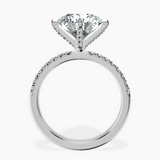 10kt White Gold Sara Tapered Eternity Lab Diamond Ring side right image one