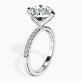 10kt White Gold Sara Tapered Eternity Lab Diamond Ring standing product image one