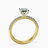 14kt Yellow Gold Sara Tapered Eternity Lab Diamond Ring side right image one