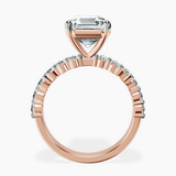 10kt Rose Gold Danica Side Oval Lab Diamond Eternity Ring side right image one