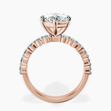 10kt Rose Gold Danica Side Oval Lab Diamond Eternity Ring side right image one