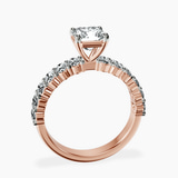 10kt Rose Gold Danica Side Oval Lab Diamond Eternity Ring side right image one