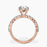 9ct Rose Gold Danica Side Oval Lab Diamond Eternity Ring side right image one