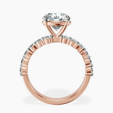 10kt Rose Gold Danica Side Oval Lab Diamond Eternity Ring side right image one