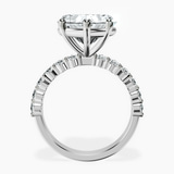 Platinum Danica Side Oval Lab Diamond Eternity Ring side right image one