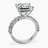 Platinum Danica Side Oval Lab Diamond Eternity Ring side right image one