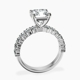 Platinum Danica Side Oval Lab Diamond Eternity Ring side right image one