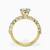 14kt Yellow Gold Danica Side Oval Lab Diamond Eternity Ring side right image one