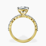 10kt Yellow Gold Danica Side Oval Lab Diamond Eternity Ring side right image one