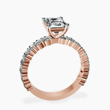 18ct Rose Gold Lillian Side Oval Lab Diamond Eternity Ring side right image one