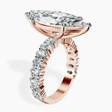 14kt Rose Gold Lillian Side Oval Lab Diamond Eternity Ring standing product image one
