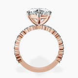 14kt Rose Gold Lillian Side Oval Lab Diamond Eternity Ring side right image one
