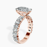 14kt Rose Gold Lillian Side Oval Lab Diamond Eternity Ring standing product image one