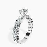 10kt White Gold Lillian Side Oval Lab Diamond Eternity Ring standing product image one
