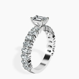10kt White Gold Lillian Side Oval Lab Diamond Eternity Ring standing product image one