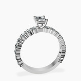 10kt White Gold Lillian Side Oval Lab Diamond Eternity Ring side right image one