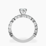 Platinum Lillian Side Oval Lab Diamond Eternity Ring side right image one