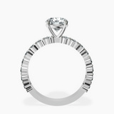 10kt White Gold Lillian Side Oval Lab Diamond Eternity Ring side right image one