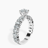 10kt White Gold Lillian Side Oval Lab Diamond Eternity Ring standing product image one