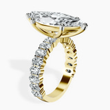 14kt Yellow Gold Lillian Side Oval Lab Diamond Eternity Ring standing product image one