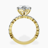 14kt Yellow Gold Lillian Side Oval Lab Diamond Eternity Ring side right image one