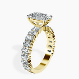 14ct Yellow Gold Lillian Side Oval Lab Diamond Eternity Ring standing product image one